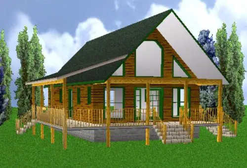 Easy Cabin Designs 24x40 Country Classic 3 Bedroom 2 Bath Plans Package, Blueprints & Material List