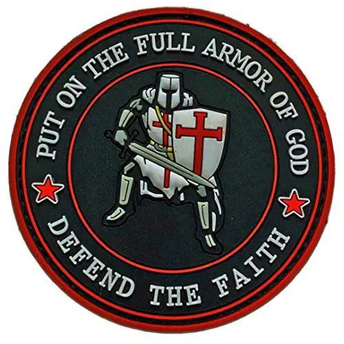 Put On The Full Armor of GOD Defend The Faith Patch [PVC Rubber -Hook Fastener -DF7]