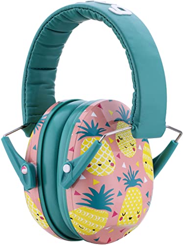 Snug Kids Ear Protection - Noise Cancelling Sound Proof Earmuffs/Headphones for Toddlers, Children & Adults (Pineapples)