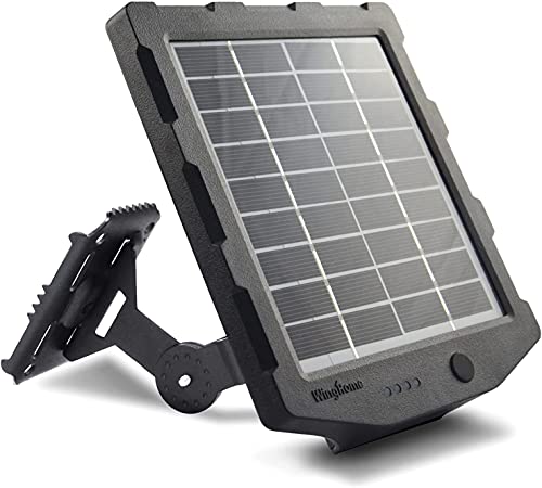 Trail Camera Solar Panel, WingHome Solar Battery Charger Kit 12V/1A 6V/1.5A with Build-in 2000mAH Rechargeable Lithium Battery IP66 Waterproof Hunting Accessory
